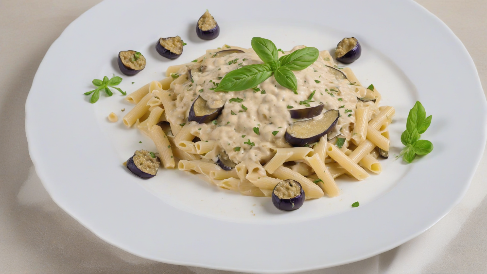 pasta con crema di melanzane